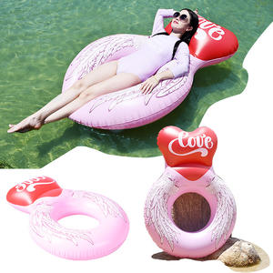 Anelli Gonfiabili a Forma di Cuore Personalizzati per Adulti con Ali d'Angelo, Ciambelle Galleggianti per Piscina, per Feste di Addio al Nubilato e Vacanze - Product Image 6