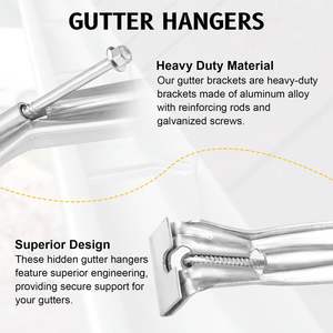 حوامل مزاريب ألومنيوم عالية الجودة بالجملة تناسب جميع المزاريب ذات الطراز K مقاس 5 و6 و7 و8 بوصات - Product Image 4