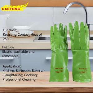 Chống Mài Mòn <span class=keywords><strong>250</strong></span> Độ C 45Cm Chiều Dài Lớp Phủ Silicon Có Thể Giặt Bông Chống-Dầu Midoni Chịu Nhiệt Găng Tay Găng Tay Cho fring Thực Phẩm - Product Image 5