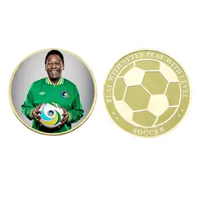 2023 Hot Sale The King Of Football Pele Gold Commemorative Coin In Memory Of Pele Custom Coins Souvenir Gift For Fans