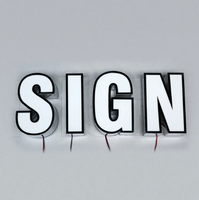 Lettres en acier inoxydable personnalisées avec éclairage LED en acrylique, enseignes de logo pour bâtiments extérieurs