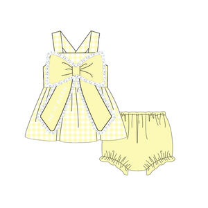 שמלות פסחא לבנות עם קפלים וסטים אחידים לאחים, בגדי חג סיטונאיים לבנים ובנות, בגדי ילדים אופנתיים - Product Image 2