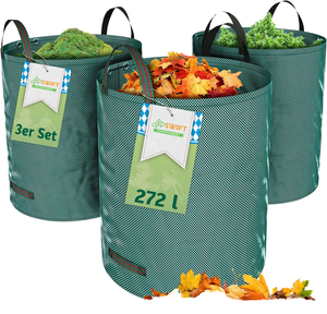 Saco de Jardim Extra Estável Autoportante com 4 Alças, Material PP, Base Dupla, Design Dobrável para Resíduos de Grama e Folhas - Product Image 1