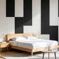 Panneaux muraux en nid d'abeille modernes, 100% fibre de polyester, absorption acoustique, isolation, ignifuges, écologiques, pour hôtels et hôpitaux