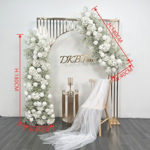 งานแต่งงานม้าสีขาวกลมกลับวางดอกไม้โค้งฉากหลังยืนสําหรับโค้ง - Product Image 2