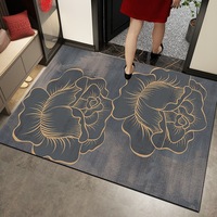 Neu Eingetroffene Eingangstürmatte Badezimmer Wasserabsorbierende Rutschfeste Bodenmatte Kieselgur Pflanzen Blumen Muster Modern