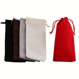 Customizable <b>Heat</b> Transfer Printed Velvet Packaging Bags for Lipstick <b>Combs</b> Mobile Phones Drawstring Closure-Recyclable - Product Image 1