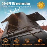 Tente de toit de voiture avec fenêtres en maille imperméables gonflables, matelas intégré, échelle en option