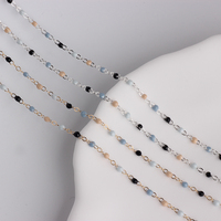 Модная цепочка из позолоченного золота 14K с цветной эмалью, цепочка-кабель для самостоятельного изготовления браслетов и ожерелий, для создания украшений