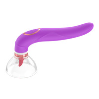 Gelances Stimulateur Clitoridien et Mamelons à Succion, Vibrateur Point G Effet Lèche-Lèvres, Jouet Sexuel pour Femme, Produit Adulte