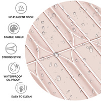 Carreaux muraux autocollants imperméables en PET 2026, motif géométrique en arc, pour cuisine et salle de bain