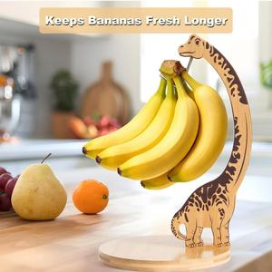 Support à fruits en bois massif en forme de dinosaure pour la cuisine - Product Image 2