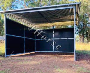 屋根付きの事前亜鉛メッキ鋼フレームポータブル馬小屋を注文する驚きの価格カスタム - Product Image 6