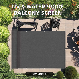 Không thấm nước 5mm dày hình chữ nhật HDPE ban công riêng tư Màn hình UV bảo vệ dệt màn hình vườn Shade Bìa lan can - Product Image 2