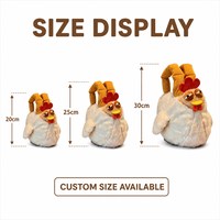 Peluche personnalisée en forme de poulet, directement de l'usine, à partir de vos illustrations, OEM/ODM, pour marques IP originales
