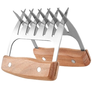 Set di 2 artigli per carne in acciaio inossidabile con 6 punte per barbecue e girarrosto - Product Image 1