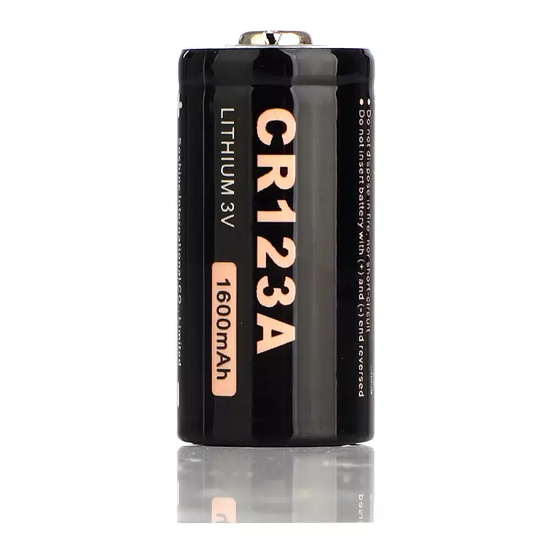 High quality Lithium CR123A 3.0V 1600mAh Battery