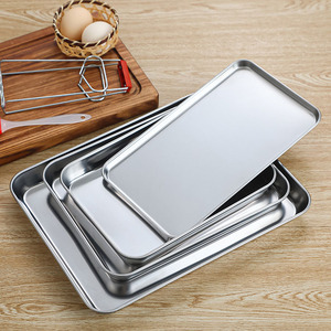 Plateau en métal de petite taille en acier inoxydable, plateau de cuisson pour la cuisine, le Camping en plein air, vente en gros - Product Image 5