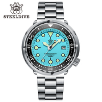Montre de plongée automatique pour homme Steeldive SD1975, boîtier de 47,5 mm, verre saphir avec revêtement antireflet, boîtier en acier inoxydable, mouvement japonais NH35, Reloj