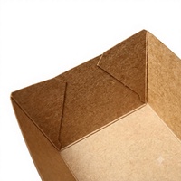 Boîte alimentaire à emporter anti-graisse en kraft brun, directement de l'usine, service de conception gratuit, emballage jetable avec impression personnalisée, sans danger pour les aliments