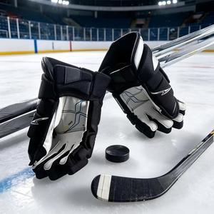 Guanti da Hockey su Ghiaccio Premium BD per Bambini 10-15 Pollici S/M/L Traspiranti Comodi Protezione Antiurto in Fibra di Carbonio Spessa Personalizzabili - Product Image 3