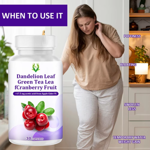 OEM ODM Adult Detox Capsules Apple Cider Vinegar Green Tea Leaf Dandelion Leaf Cranberry Fruit Herbal <b>Supplements</b> for Weight - Product Image 3