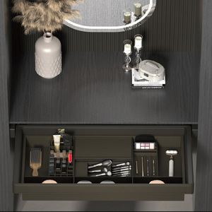 Cosmetics Storage Drawer Pull Out <b>Basket</b> Makeup Organizer With Dividers For Closet <b>Wardrobe</b> Cabinet - Product Image 1