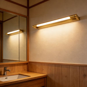 Lampe murale LED minimaliste moderne avec cadre en fer, lumière pour miroir de maquillage, idéale pour salle de bain, salon, chambre, hôtel, ou coin de mur long. - Product Image 4