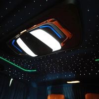 6w dc12v source de lumière d'éclairage élevée + 300 ciel étoiles faisceau de fibres optiques en plastique pour voiture led lumières à fibres optiques