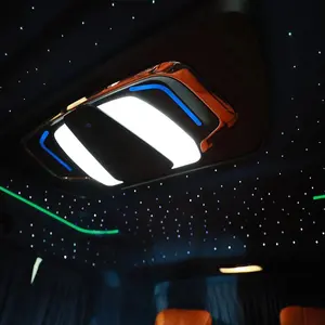 6w dc12v yüksek aydınlatma ışık kaynağı + 300 gökyüzü yıldız araba için plastik optik fiber paket led fiber optik lambalar