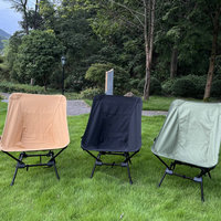 Chaise pliante robuste en aluminium surdimensionnée, chaise de camping portable en polyester 600D, résistante, pour la pêche en plein air, la plage, les voyages