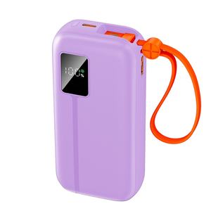 Batería Externa Portátil con Cable Integrado de 10000mah 20000mah de Alta Calidad con Carga Rápida de 22.5W para Teléfono Móvil - Product Image 5