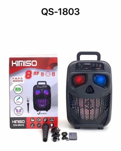 <span class=keywords><strong>Altavoz</strong></span> Portátil para Exteriores de Alta Potencia <span class=keywords><strong>KIMISO</strong></span> QS-1803, BT 5.0, Micrófono Incorporado, Control Remoto, Batería de 1000-2000 mAh para Karaoke - Product Image 6