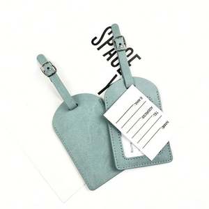 Etiquette de bagage en silicone Etiquettes de bagage personnalisées Etiquette de bagage en cuir PU Logo personnalisé - Product Image 1