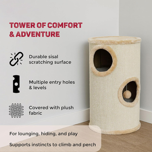 Tour griffoir multi-niveaux en sisal personnalisable pour chats de grande taille – Vente en gros pour animaleries - Product Image 3