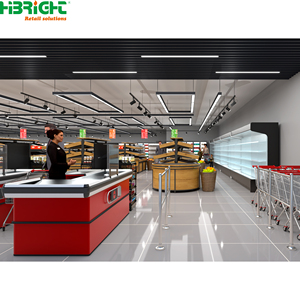 Estantería Góndola de Supermercado Gris Oscuro de Alta Resistencia, Estante de Exhibición Minorista Independiente con Panel Perforado para Tiendas - Product Image 3