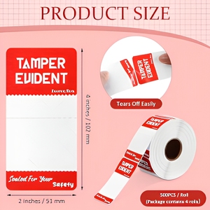 Etiquetas Autoadhesivas Rectangulares de Papel a Prueba de Manipulación, Personalizadas ODM, Anti-Falsificación para Embalaje Logístico - Product Image 1