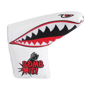 Envío Directo <span class=keywords><strong>Shark</strong></span> Bomb IT Army Green Faux <span class=keywords><strong>Leather</strong></span> Cierre magnético fuerte Golf Head covers Blade Putter Cover - Product Image 5