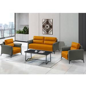Juego sencillo y moderno de sofás de oficina de triple asiento para recepción de negocios con combinación de mesa de centro para espacios pequeños - Product Image 1