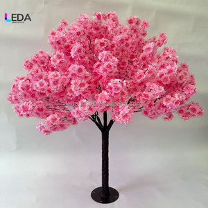 LEDA Arbre de fleurs artificielles en soie, fleurs de cerisier roses et violettes, centre de table pour mariage, fête d'anniversaire, décoration - Product Image 1