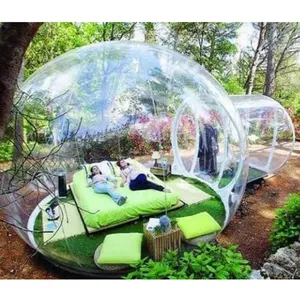 Kristal Outdoor Sewa Jelas Terowongan Inflatable Transparan Camping Dome Gelembung untuk Berkemah Di Luar Ruangan, Halaman Belakang