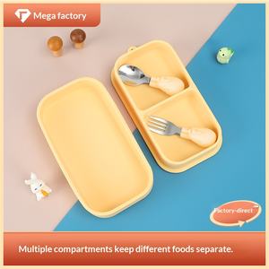 Lonchera Infantil para Viajes al Aire Libre, Super Absorbente, Gran Capacidad, Tazón de Succión para Alimentos Complementarios para Bebés, Material PE - Product Image 4