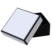 Stock de marco blanco y negro para caja de regalo de papel de estilo delicado para joyería parte inferior de tapa estampada para pulsera collar embalaje de joyería