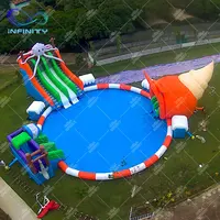 Park Outdoor Amusement Giant Ground Water Park Design Inflatable Land Water Playground Inflatable Water Amusement Park Games