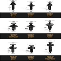 190 Pièces de Clips de Fixation et Outil de Retrait pour Voitures - 18 Tailles et Applications les Plus Courantes - Kit de Rivets à Poussoir Auto