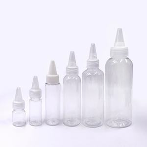 Flacon applicateur d'huile capillaire cosmétique rechargeable 30 50 100 150 200 ml, flacon vide transparent en plastique souple avec bouchon - Product Image 2