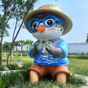 Escultura de Fibra de Vidrio de un Pequeño Pájaro Sandpiper, Figura de Animal para Montar en el Suelo, Hecha a Mano y Personalizable - Product Image 2