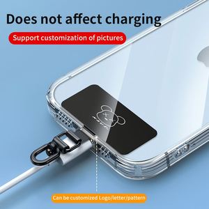Universal Stainless Can Rotate Steel Slip D-Ring Mobile Phone Strap Lanyard Patch in Rope Shape Metal <b>Clip</b> Phone Tether Tab - Product Image 6