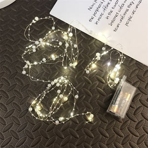 Flores de flor de perla <span class=keywords><strong>transparente</strong></span> de plástico suave para DIY LED String Navidad vacaciones jardín boda decoración luces - Product Image 6
