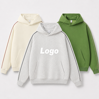 Sweat à capuche tendance automne 380 g/m² patchwork colorblock pour homme, col en V, coupe ample, style vintage streetwear, pull personnalisable OEM